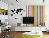 Moderné nástenné hodiny WORLD